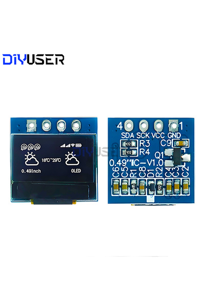 Choice 0.49 Inch OLED Display LCD Module White 0.49" Screen 64x32 I2C IIC Int...