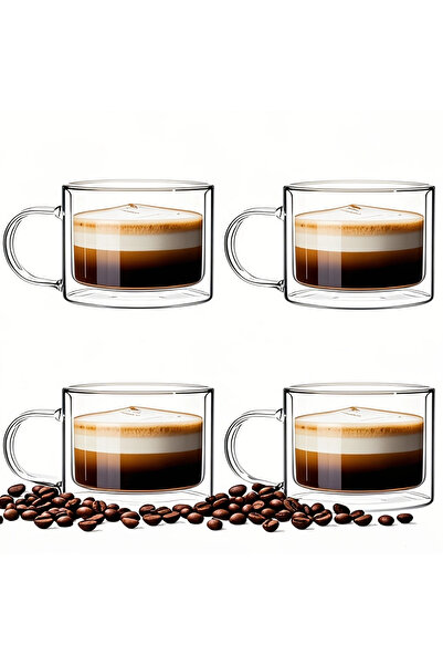 Choice 400Ml-4Pcs 1/2/4Pcs Novelty Glass Water Cup, Double-Layer Insulated Wa...