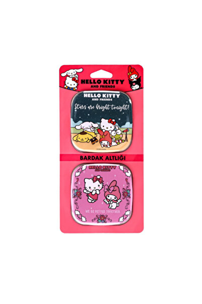GiFi Kuromi & Hello Kitty Licensed 2-Piece Coaster Set