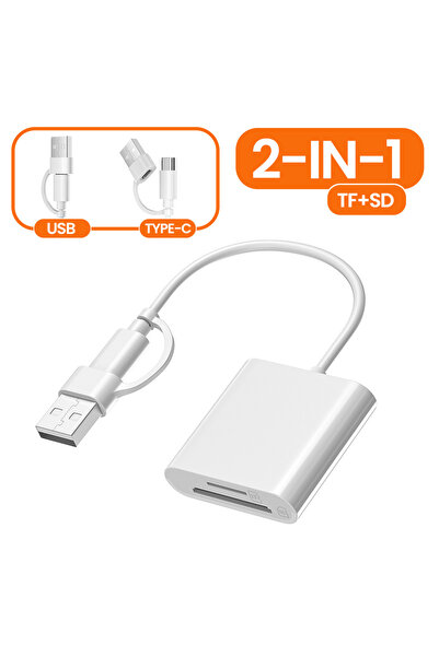 Choice قارئ بطاقات USB/Type C ثنائي وثلاثي الوظائف، يدعم OTG وقارئ بطاقات SD ...