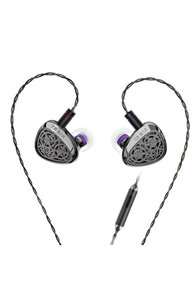 Choice سماعات أذن KBEAR TB-PRO 10MM DD HiFi سوداء اللون مزودة بميكروفون، مصنو...