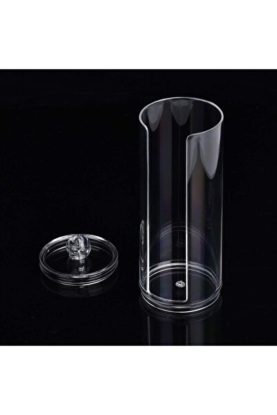 Choice حامل قطن أسطواني شفاف قطعة واحدة، موزع قطن لتخزين المكياج، برطمان تخزي...