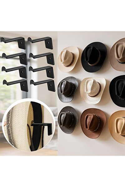 Choice مجموعة من 4 قطع (مقاس واحد) - 1/4/8/12 - خطافات قبعات بطول 2.7 بوصة تُ...