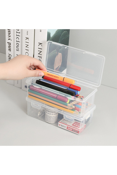 Choice Transparent 1PC Transparent Pencil Case Sketch Plastic Pencil Case Sto...