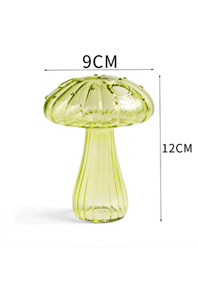 Choice Green Mini Mushroom Glass Vase ponic Aromatherapy Bottle ponic Flower ...