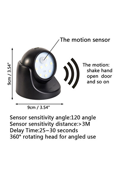 Heinast Black Induction Wall Night Light Multi-purpose Wall Night Light Energ...