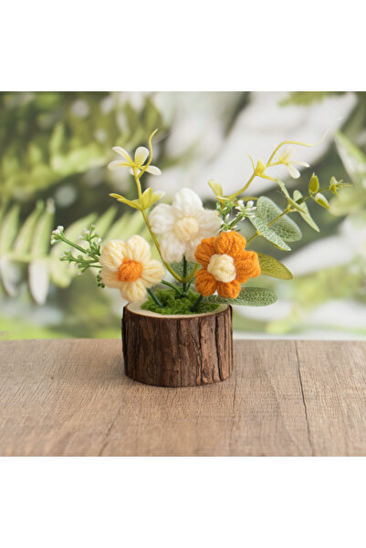 Choice زهور كروشيه جديدة - زهور حياكة لطيفة - هدية تخرج في أصيص - نباتات منسو...