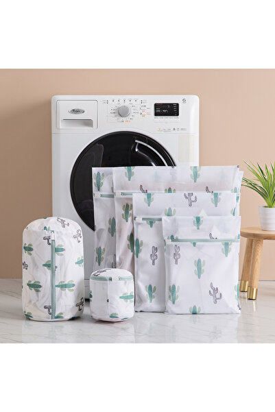 Choice3 1 Set 6Pcs Set Cactus 6Pcs Laundry Bags Set Dirty Clothes Organize Po...