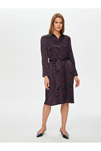 Faik Sönmez Rochie cămașă cu mânecă lungă cu model abstract