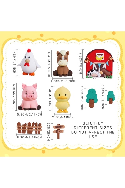 Choice مجموعة واحدة من زينة كعكة حيوانات المزرعة من جيفينيس: زينة كعكة على شك...