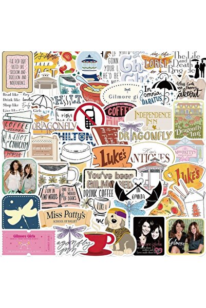 Choice ٥٢ قطعة من ملصقات أنمي جيلمور غيرلز الكرتونية، ملصقات مضحكة لتزيين سجل...