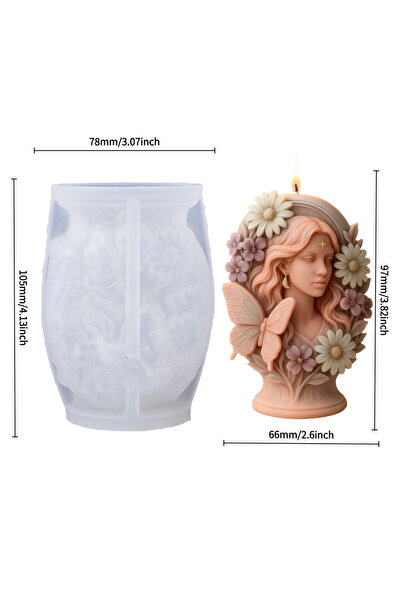 Choice قالب شموع على شكل إلهة الفراشة الزهرية الإبداعية. سهل الفك من القالب. ...