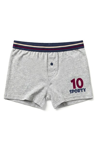 Öts Boy's Boxer Printed Gray (96% Cotton - 4% Elastane)