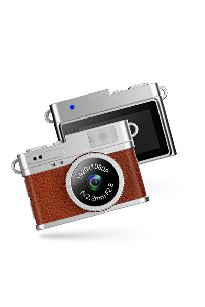 Choice كاميرا رقمية بنية اللون بدقة 1080 بكسل مع بطاقة ذاكرة 32 جيجابايت، كام...