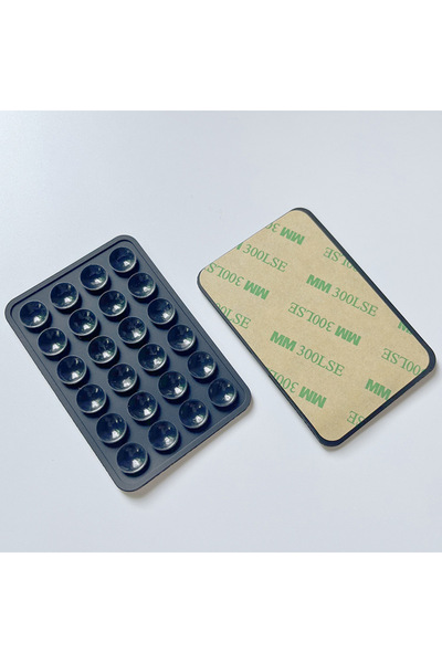 Choice وسادة شفط سيليكون سوداء مزدوجة الجوانب لحامل الهاتف المحمول، مزودة بكو...