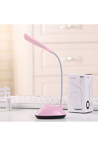 Choice Pink Mini LED Desk Lamp AAA Battery Powered Night Light Eye Protection...