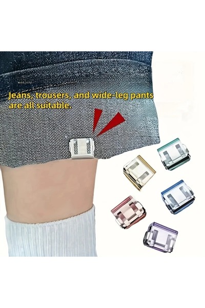 Choice 10pcs 2/4/6/pcs invisible leg shortening clip, non-slip pants edge cli...