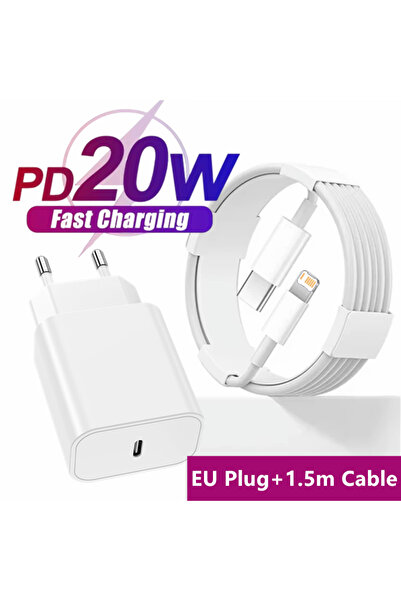 Choice EU Plug - 1.5m Cable 20W PD EU Plug Fast Charger For iPhone 11 12 13 M...