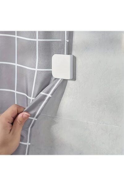 Choice 4pcs WHITE Durable shower curtain clips, side curtain fixers without d...