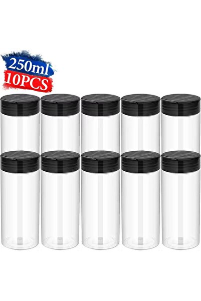 Choice 250ml-10PCS 100ML-300ML Clear Plastic Se Jar with Shaker Lids Kitchen ...
