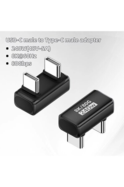 Choice محول USB-C على شكل حرف U بقوة 240 واط، يدعم دقة 8K بمعدل 60 هرتز وسرعة...