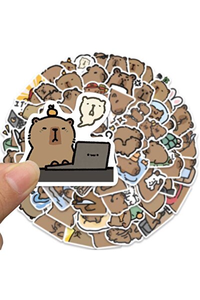 Choice 62 قطعة من ملصقات الكابيبارا المصنوعة من مادة PVC، ملصقات كرتونية لطيف...