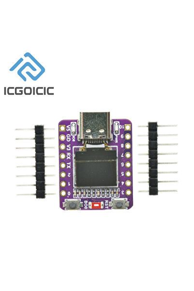 ICGOICIC ESP32-C3 OLED development board with 0.42 inch OLED module ceramic a...