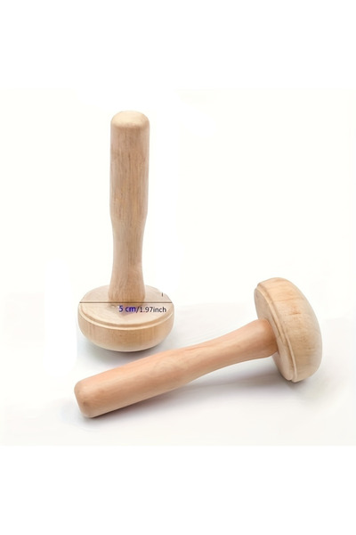 Choice 1pc 1Pc Wooden Mushroom Roller Paper Printing Ink Rubbing Use Art Craf...