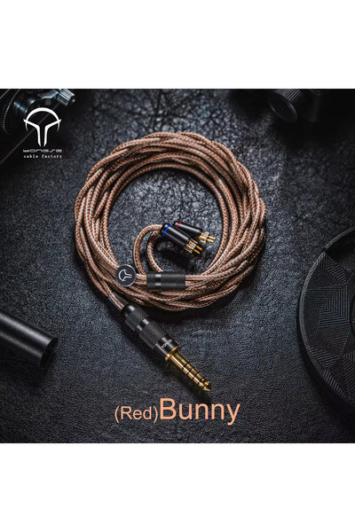 Yongse كابل قصير ثنائي السن من RedBunny، 4.4 مم، مصنوع من النحاس أحادي البلور...