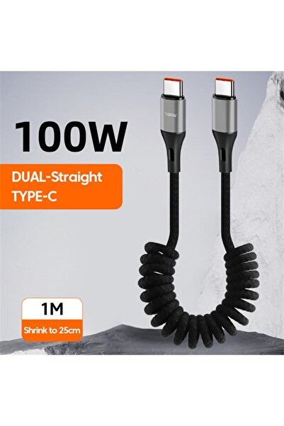 Choice كابل USB مستقيم بطول متر واحد، من النوع C إلى النوع C، بقدرة 100 واط/6...