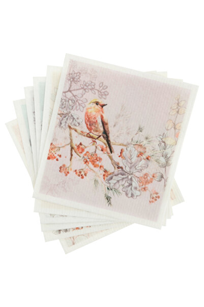 Choice ٦ قطع مناشف أطباق بنقشة طيور، ٦-١٢ قطعة مناشف مطبخ من السليلوز والقطن،...
