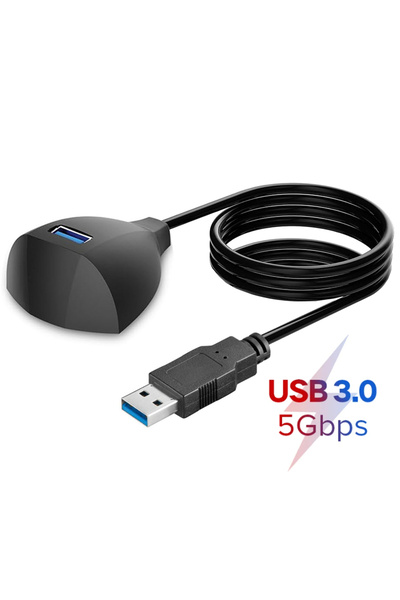 Choice1 1.5m black USB 3.0 Extension Dock base Cable Desktop USB 3.0 Male to ...