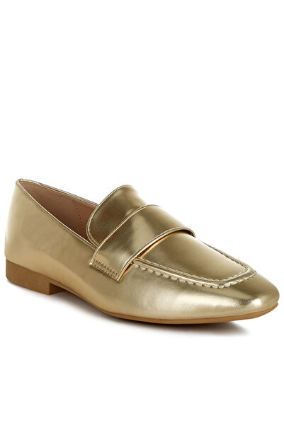 london Rag Women Flat Heel Loafers in Gold
