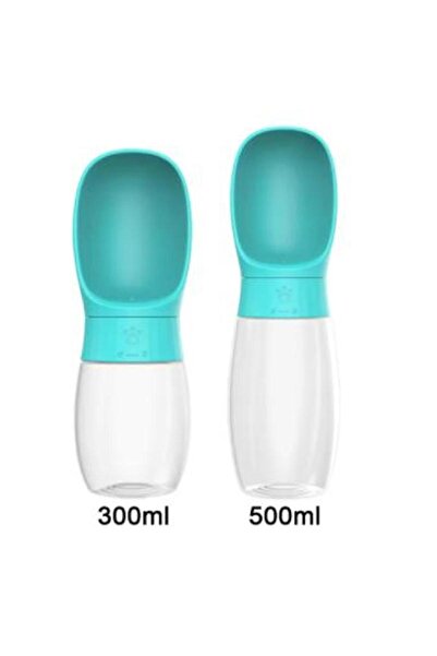 Choice زجاجة ماء كبيرة للكلاب سعة 500 مل، لون فيروزي، مصنوعة من مادة البولي إ...