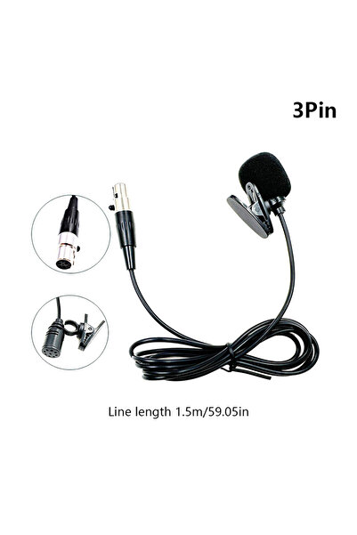 Choice A1 Mini 3 Pin XLR Lockable 4pin Professional Lavalier Lapel Microphone...