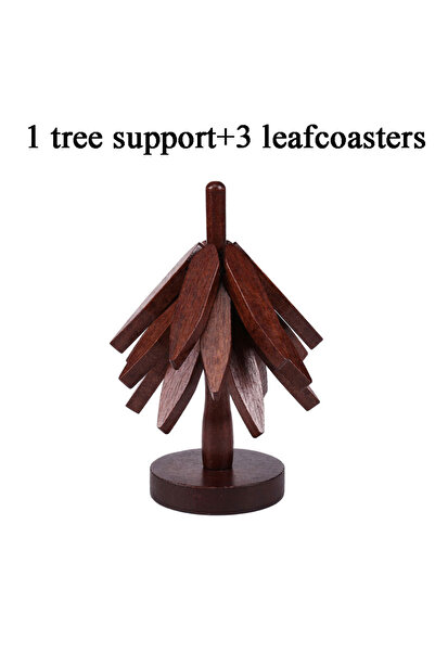 Choice3 20cm diameter Walnut color 3pcs Wooden Insulating Coasters 3/4/5pcs S...