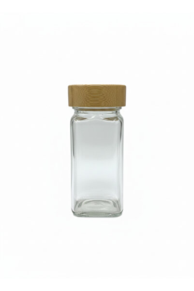 Edenza Glass Spice Jar with Bamboo Lid, Salt Shaker |   Transparent Glass Spi...