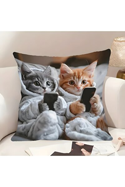 Choice 45X45cm A 1pc Bohemian Style Cute Animal Pet Cat Advanced Feel Pillowc...