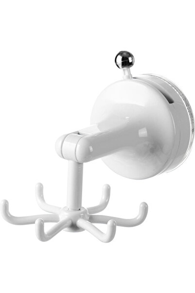 Choice ملعقة مطبخ بيضاء اللون مزودة بكوب شفط دوار، مصنوعة من البلاستيك، قابلة...