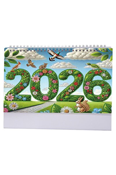 Choice طقم واحد لتزيين المكتب بتقويم ماسي لعام 2026، طقم تقويم شهري قابل للطي...