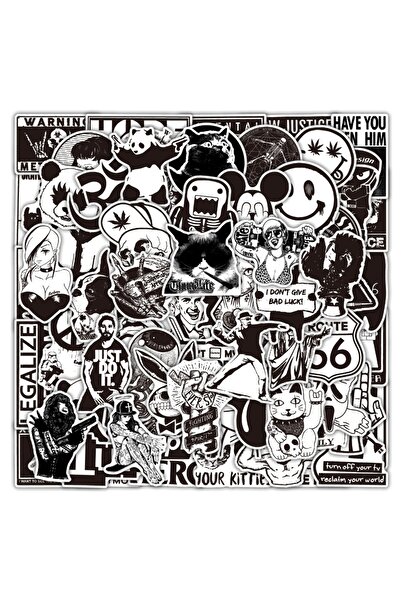 Choice 100 قطعة من ملصقات الكتابة على الجدران باللونين الأسود والأبيض، مقاومة...