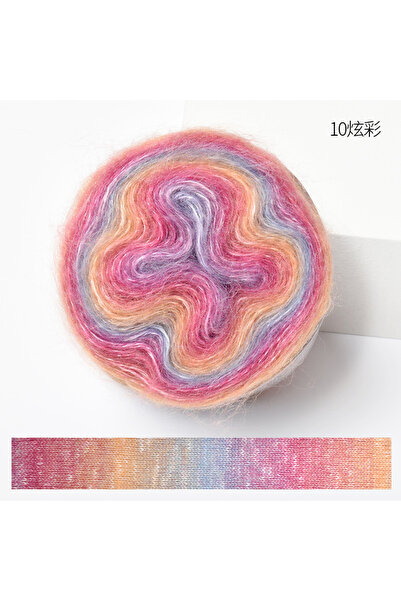 Choice 3 خيوط صوفية بألوان قوس قزح متدرجة، وزن كل منها 50 غرام، طولها 200 متر...