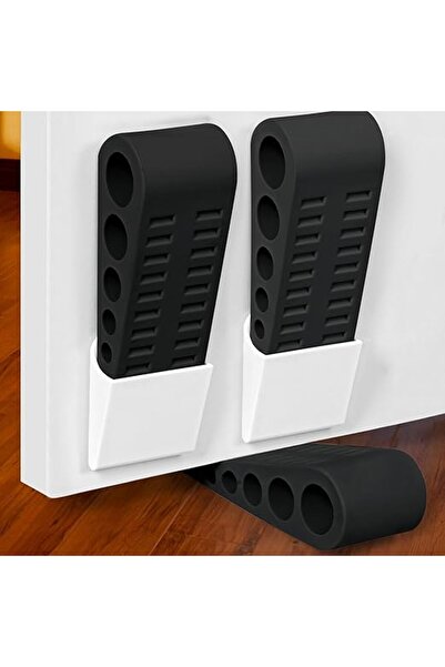 Arabest 3 Pack Rubber Door Stopper Wedge with Holder, for Home, Office, Schoo...