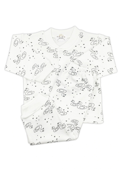 Sema Baby Cute Swan Baby Pajama Set 6-9 Months