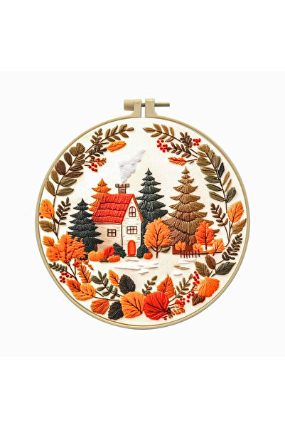 Choice طقم تطريز CXTZ-285 قطعة واحدة مع إبر وطوق وخيوط، هدية مصنوعة يدويًا تت...