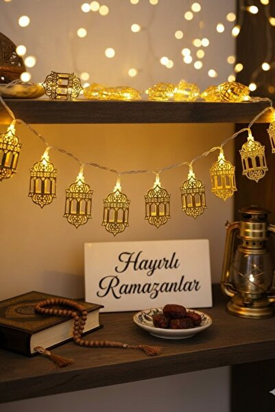 Buffer ® 10 Adet Sarkıtlı Ramazan Fenerli LED Işık – Pilli 2 Metre Ramazan Sü...