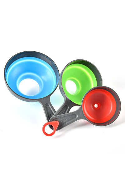 Choice 1 set 3Pcs/set Funnels Wide/ Thin Mouth Foldable Kitchen Funnels Set J...