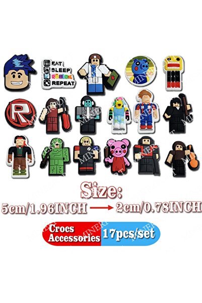 Choice مجموعة زينة كروكس (17 قطعة) - لعبة روبلوكس بوب هوت - زينة كروكس بتصميم...