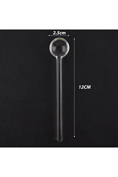 Choice ملعقة شاي زجاجية شفافة ذات مقبض طويل، مقاس واحد، أدوات مائدة، ملعقة تق...