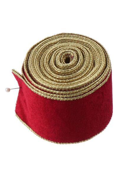 Choice Red 10 Yards 2.5 Inch Wide Velvet Ribbon Golden Edge Velvet Golden Edg...